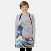 北斎素晴らしによる神奈川日本沖の津波 エプロン (着用した状態)