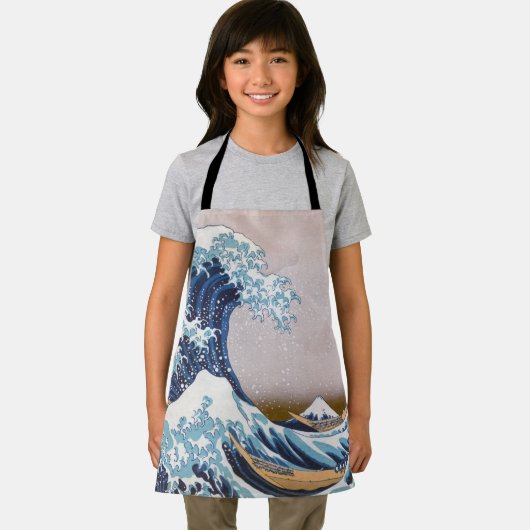 北斎素晴らしによる神奈川日本沖の津波 エプロン (インサイチュ)