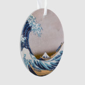北斎素晴らしによる神奈川日本沖の津波 オーナメント (正面)