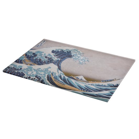 北斎素晴らしによる神奈川日本沖の津波 カッティングボード (角)