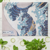 北斎素晴らしによる神奈川日本沖の津波 キッチンタオル (折り畳み)