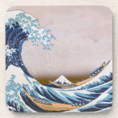 北斎素晴らしによる神奈川日本沖の津波 コースター (正面)