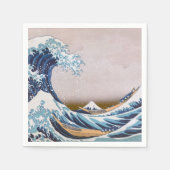 北斎素晴らしによる神奈川日本沖の津波 スタンダードカクテルナプキン (正面)