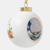 北斎素晴らしによる神奈川日本沖の津波 セラミックボールオーナメント (左)