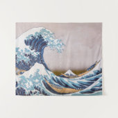 北斎素晴らしによる神奈川日本沖の津波 タペストリー (正面(横))
