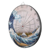 北斎素晴らしによる神奈川日本沖の津波 ダーツボード (正面右)