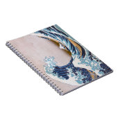 北斎素晴らしによる神奈川日本沖の津波 ノートブック (右側)