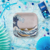 北斎素晴らしによる神奈川日本沖の津波 ペーパープレート (パーティー)