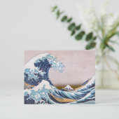 北斎素晴らしによる神奈川日本沖の津波 ポストカード (スタンド正面)