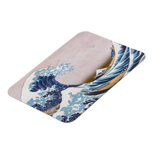 北斎素晴らしによる神奈川日本沖の津波 マグネット (左側)