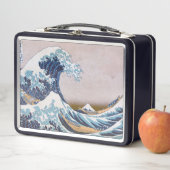 北斎素晴らしによる神奈川日本沖の津波 メタルランチボックス (インサイチュ)