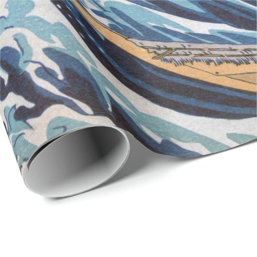 北斎素晴らしによる神奈川日本沖の津波 ラッピングペーパー (ロールコーナー)