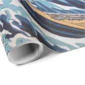 北斎素晴らしによる神奈川日本沖の津波 ラッピングペーパー (ロールコーナー)