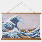北斎素晴らしによる神奈川日本沖の津波 吊り下げ型タペストリー (正面)
