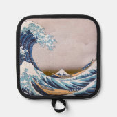 北斎素晴らしによる神奈川日本沖の津波 鍋敷き (正面)