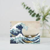 北斎素晴らしによる神奈川沖の波の復元 ポストカード (スタンド正面)