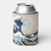 北斎素晴らしによる神奈川沖の波の復元 缶クーラー (缶裏面)