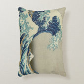 北斎素晴らしによる神奈川沖の波 アクセントクッション (正面(垂直))