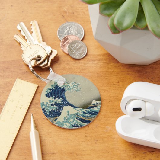 北斎素晴らしによる神奈川沖の波 キーホルダー (デスク)