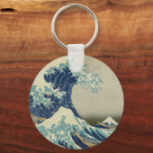 北斎素晴らしによる神奈川沖の波 キーホルダー (正面)