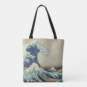 北斎素晴らしによる神奈川沖の波 トートバッグ (裏面)