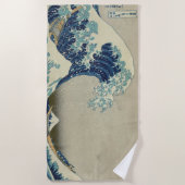 北斎素晴らしによる神奈川沖の波 ビーチタオル (正面)