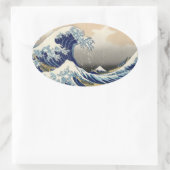 北斎素晴らしのオリジナルc.1930 楕円形シール (バッグ)