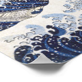 北斎素晴らしの波 ポスター (角)