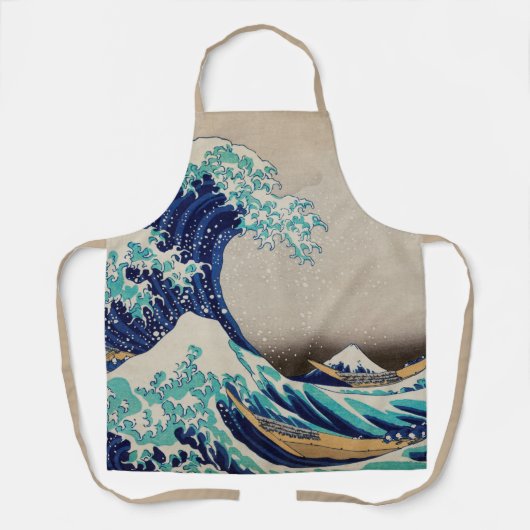 北斎素晴らし波が神奈川を離れる。ヴィンテージ日本美術 エプロン (正面)