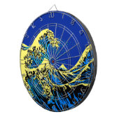 北斎素晴らし波のアートポップ・アートのスタイル訛り ダーツボード (正面右)