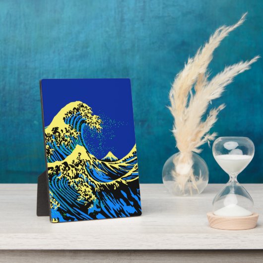 北斎素晴らし波のアートポップ・アートのスタイル訛り フォトプラーク (側面)
