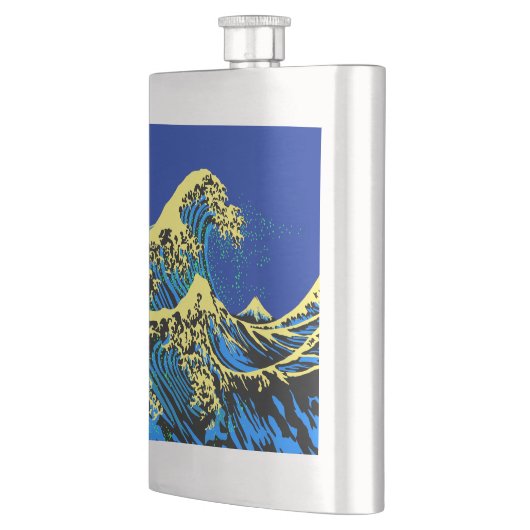 北斎素晴らし波のアートポップ・アートのスタイル訛り フラスク (左)