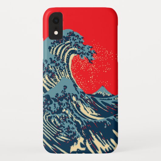北斎素晴らし波のスタイル Case-Mate iPhoneケース (裏面)