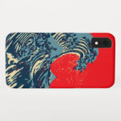 北斎素晴らし波のスタイル Case-Mate iPhoneケース (裏面(横))