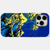 北斎素晴らし波の鮮やかポップ・アートのスタイル Case-Mate iPhoneケース (裏面 (横))
