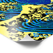 北斎素晴らし波インアートポップ・アートのスタイルデコール フォトプリント (角)