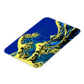 北斎素晴らし波インアートポップ・アートのスタイルデコール マグネット (左側)