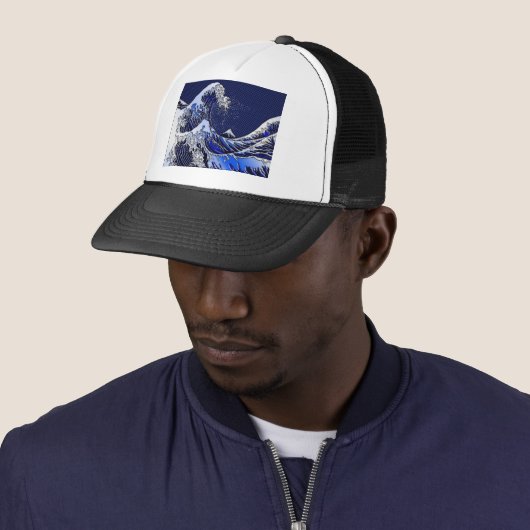 北斎素晴らし波クロム炭素繊維デコール キャップ (インサイチュ)