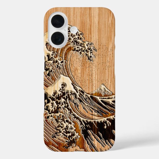 北斎素晴らし波竹木デザイン Case-Mate iPhoneケース (裏面)