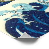 北斎素晴らし波 ポスター (角)