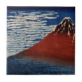 北斎素晴らし – 風澄ん朝 タイル (正面)