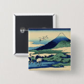 北斎美術絵画の山 缶バッジ (正面&裏面)