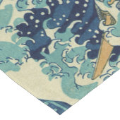 北斎葛飾波素晴らし-波 ショートテーブルランナー (コーナー)