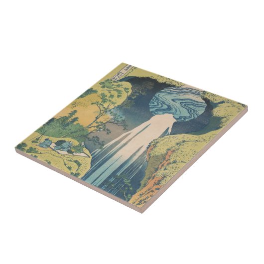 北斎阿弥陀秋日本滝 タイル (側面)