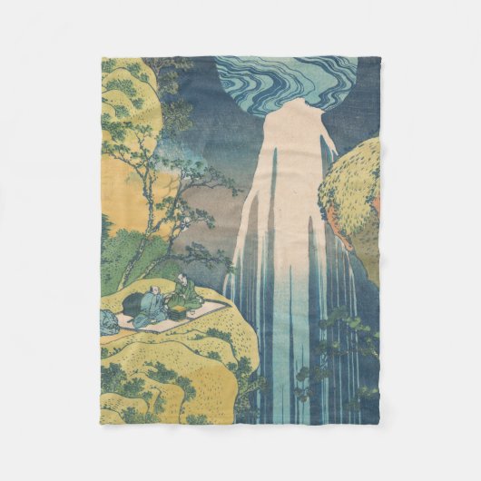 北斎阿弥陀秋日本滝 フリースブランケット (正面)