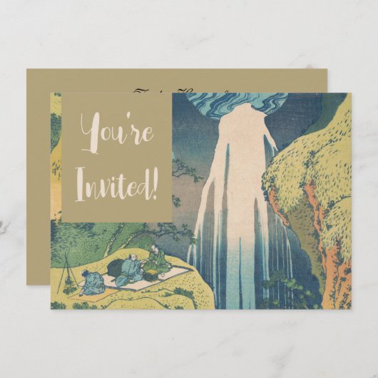 北斎阿弥陀秋日本滝 招待状 (正面/裏面)