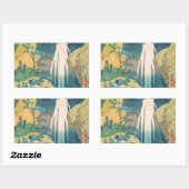 北斎阿弥陀秋日本滝 長方形シール (シート)