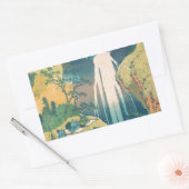 北斎阿弥陀秋日本滝 長方形シール (封筒)