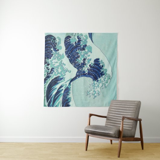 北斎青い波 タペストリー (インサイチュ(横))