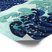 北斎青い波 ポスター (角)